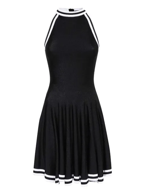Balmain halterneck fluted dress