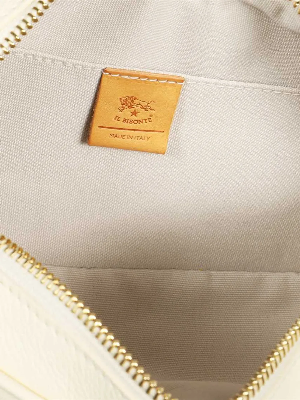Il Bisonte Leren schoudertas Beige