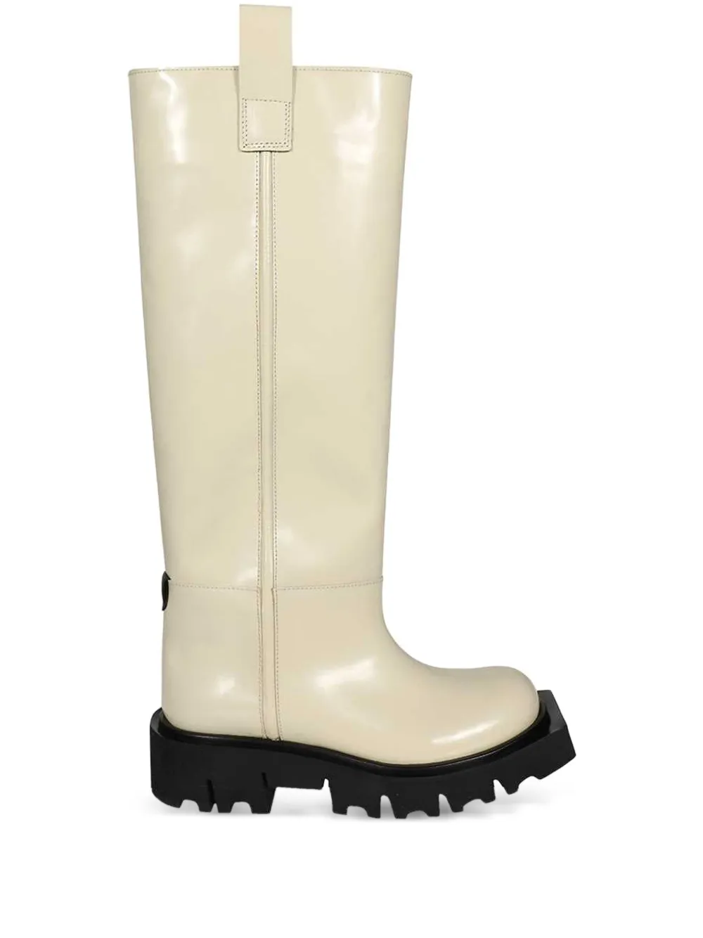MSGM leather round-toe boots | White | Image 1