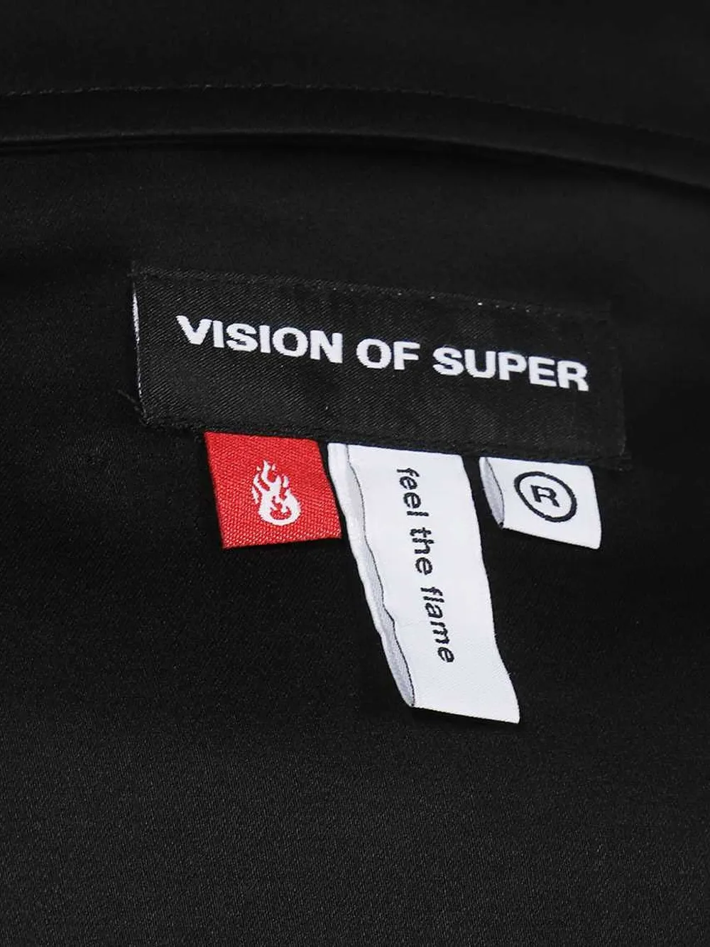 Vision Of Super flame-print zip-front jacket Zwart