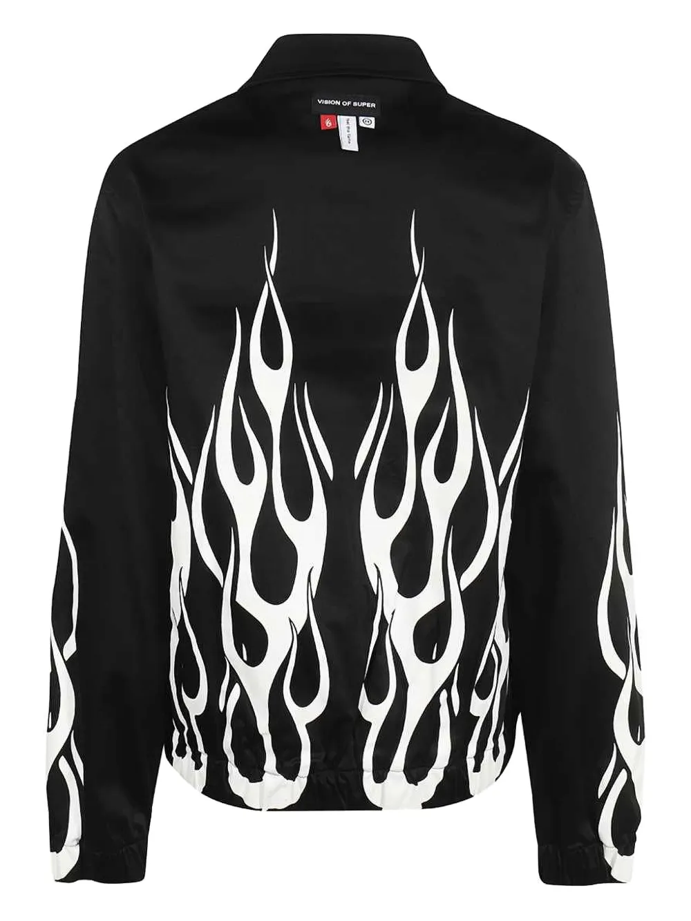 Vision Of Super flame-print zip-front jacket Zwart