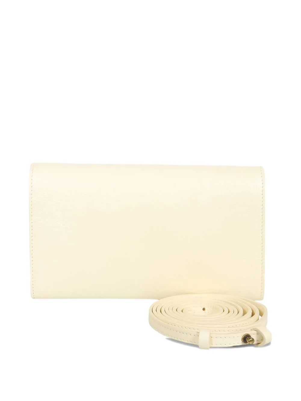 Il Bisonte Bigallo flap leather clutch bag Wit
