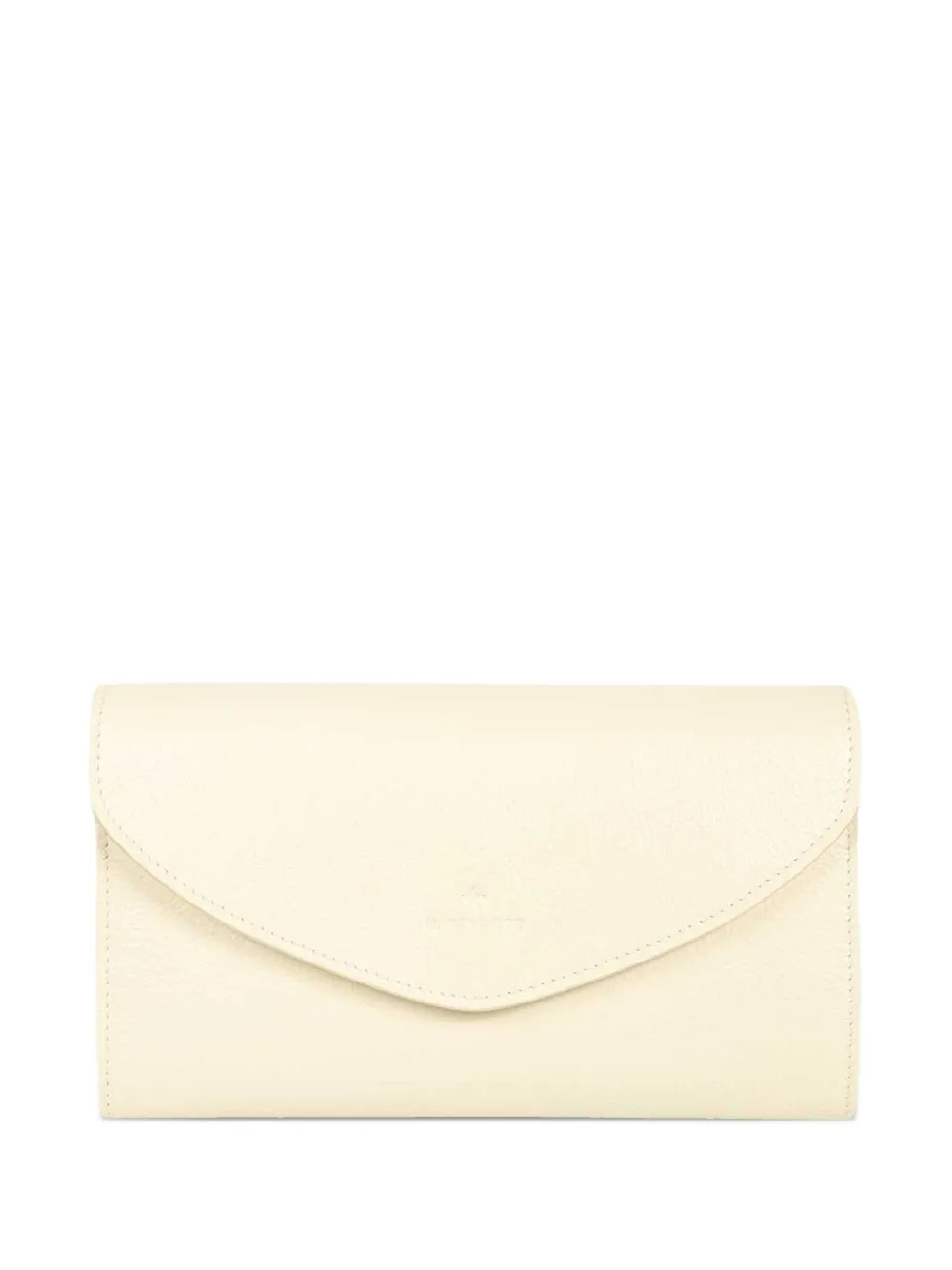 Il Bisonte Bigallo leren clutch met omslag Wit