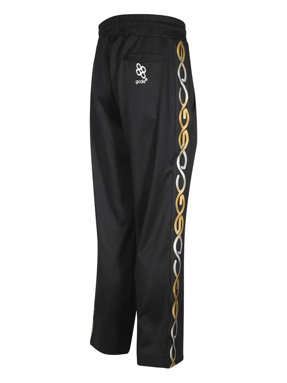GCDS chain-print elasticated-waistband track pants Zwart