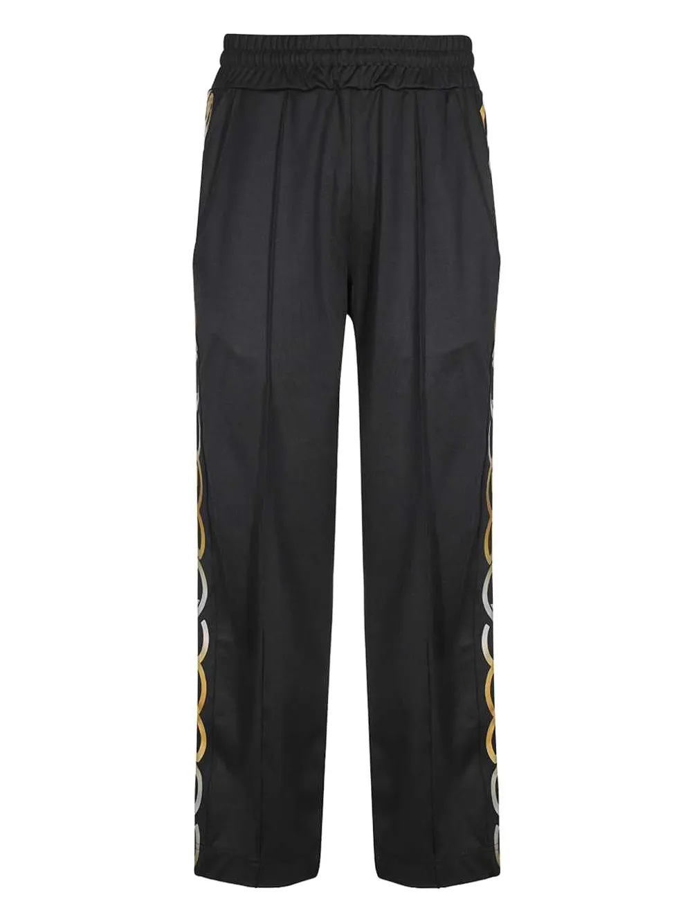GCDS chain-print elasticated-waistband track pants - ブラック GCDS chain-print elasticated-waistband track pants - ブラック