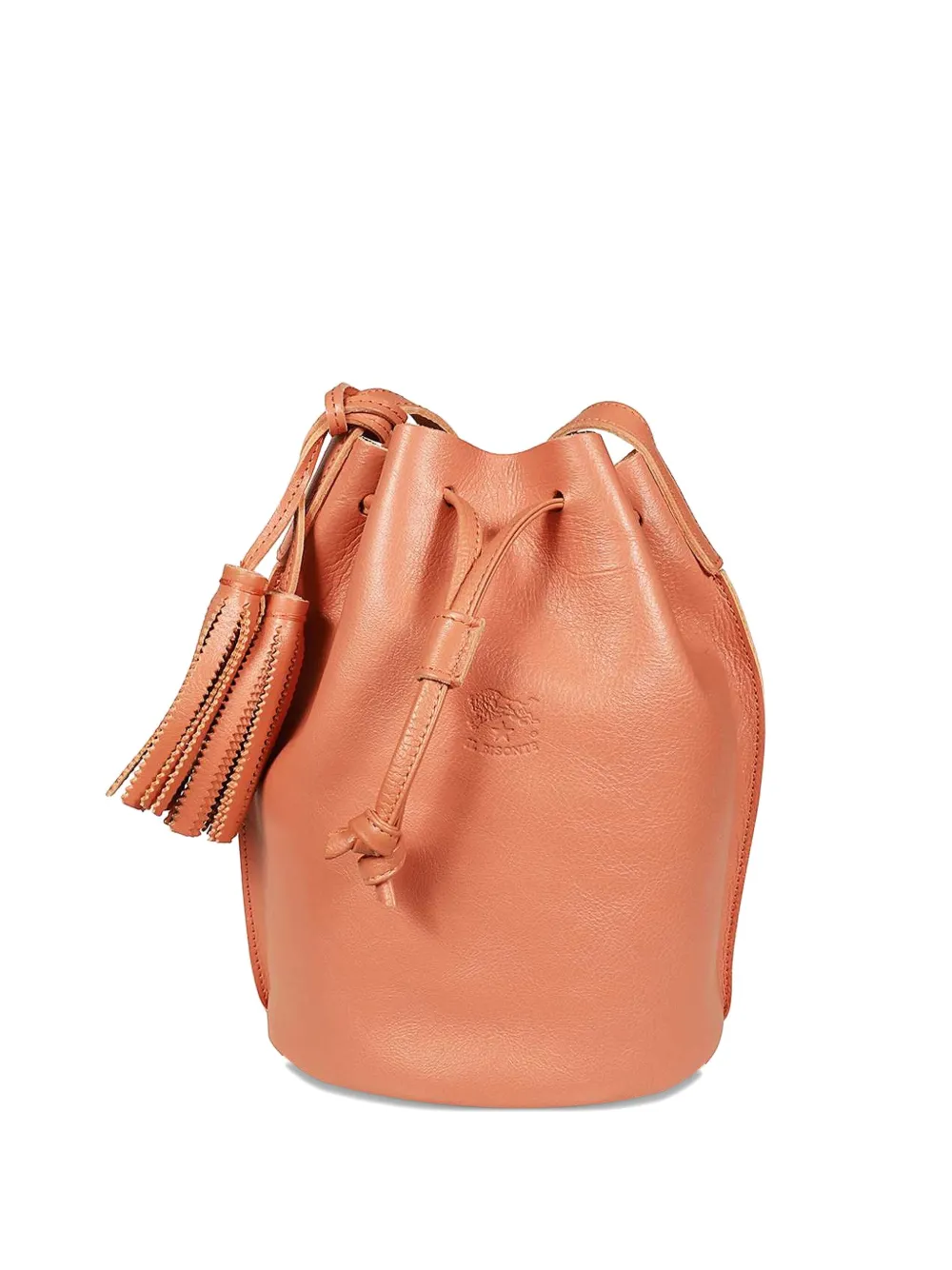 Il Bisonte Silvia Tassel Drawstring Bucket Bag In Pink