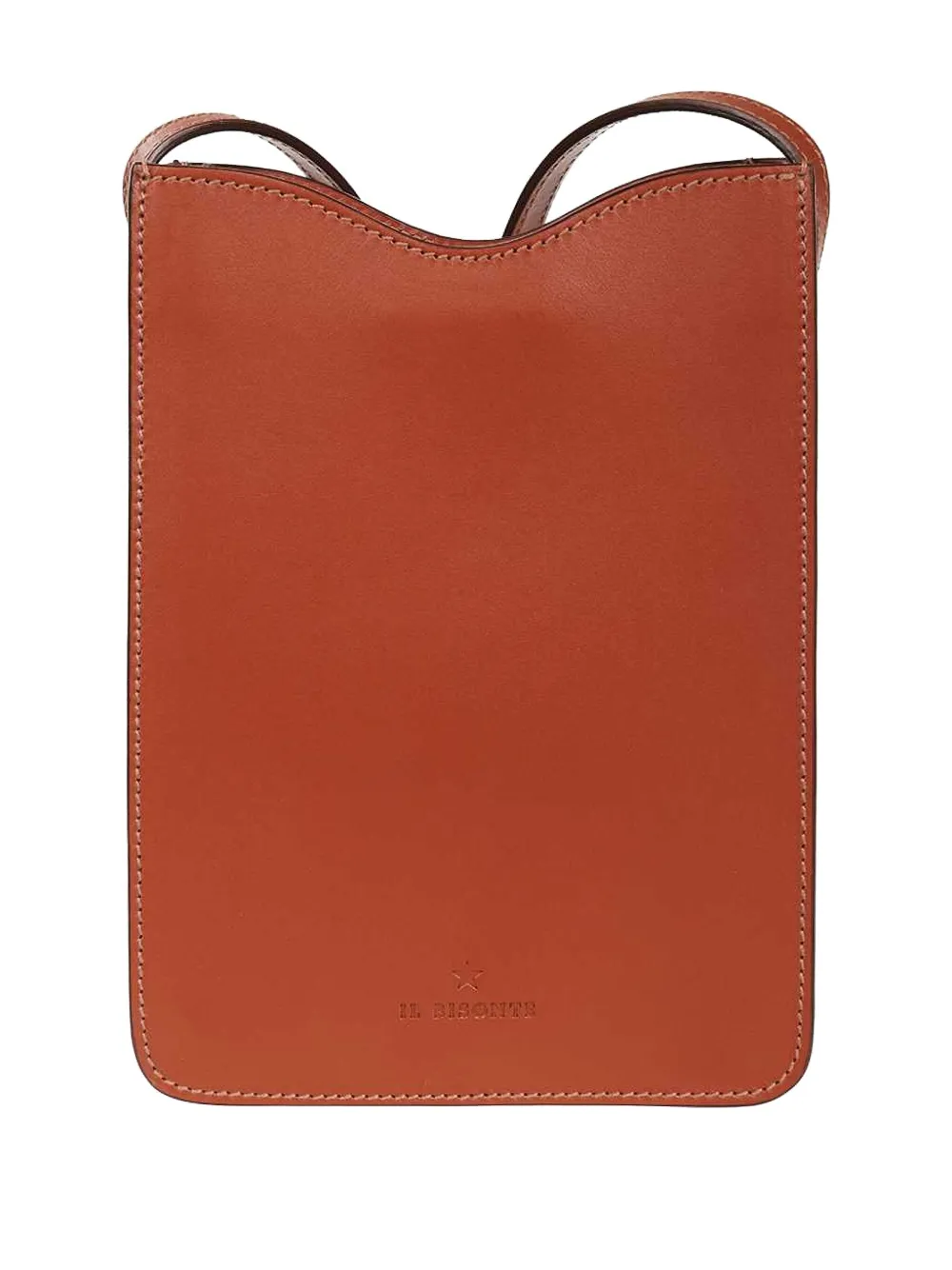 Il Bisonte Press-fastening Leather Shoulder Bag In Brown