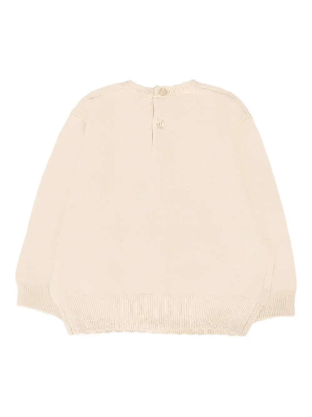 Mayoral rabbit-intarsia sweater Beige