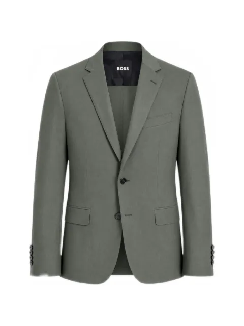 BOSS veste à simple boutonnage et revers crantés