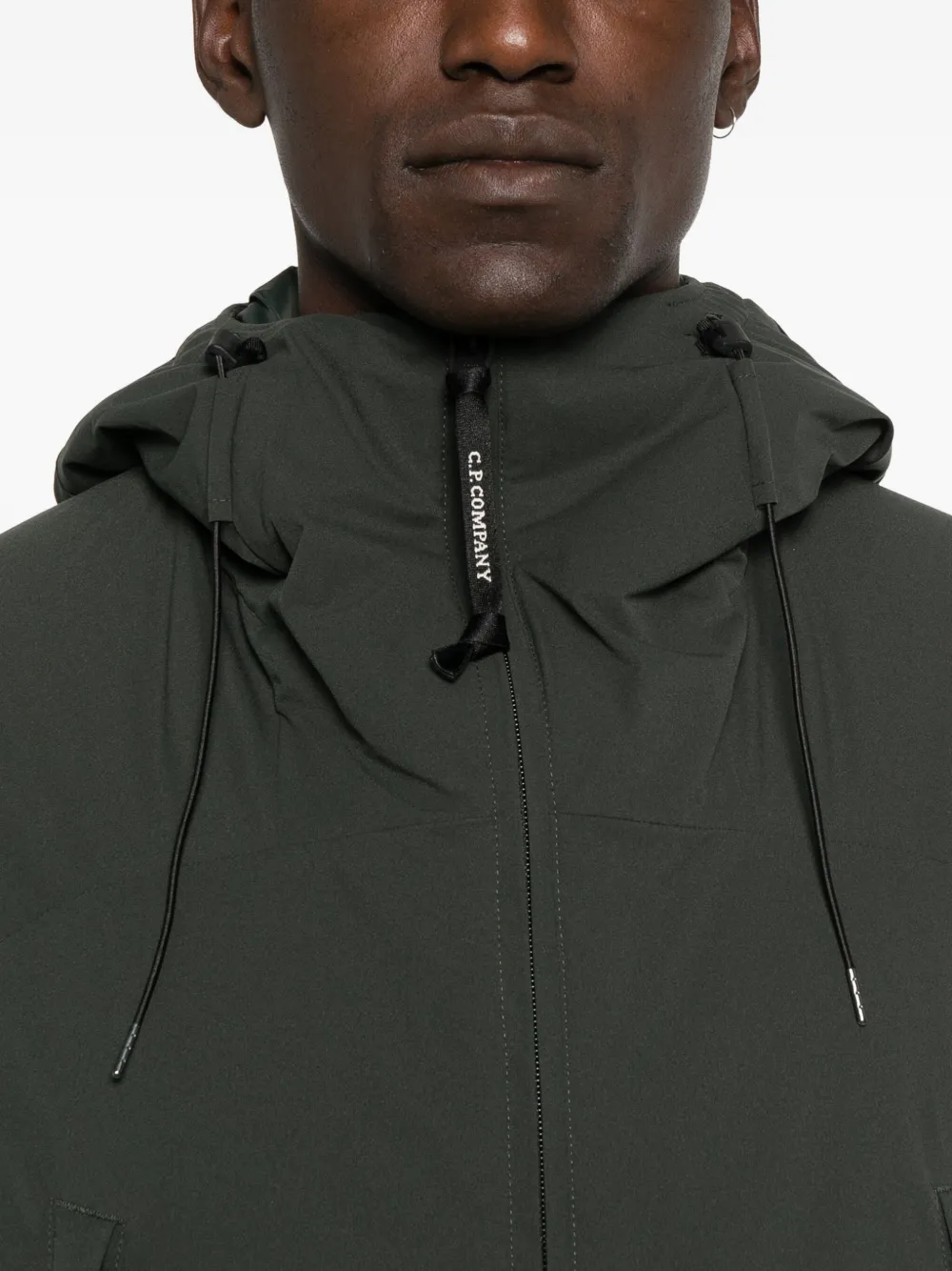 C.P. Company hooded-neck padded jacket Groen