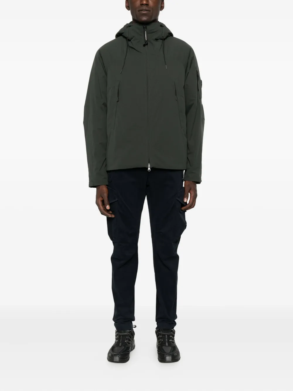 C.P. Company hooded-neck padded jacket Groen