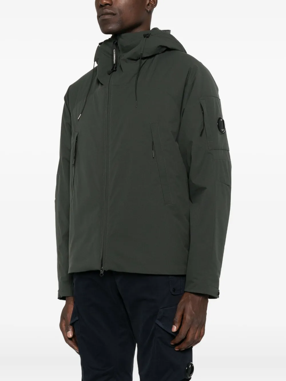 C.P. Company hooded-neck padded jacket Groen