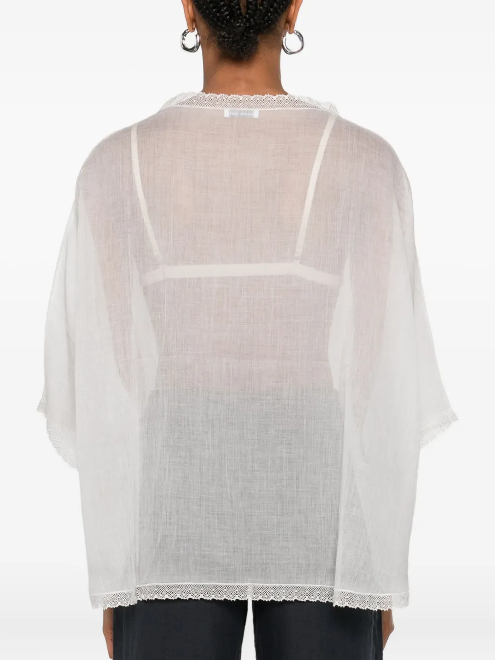 Faliero Sarti Blouse met kant Wit