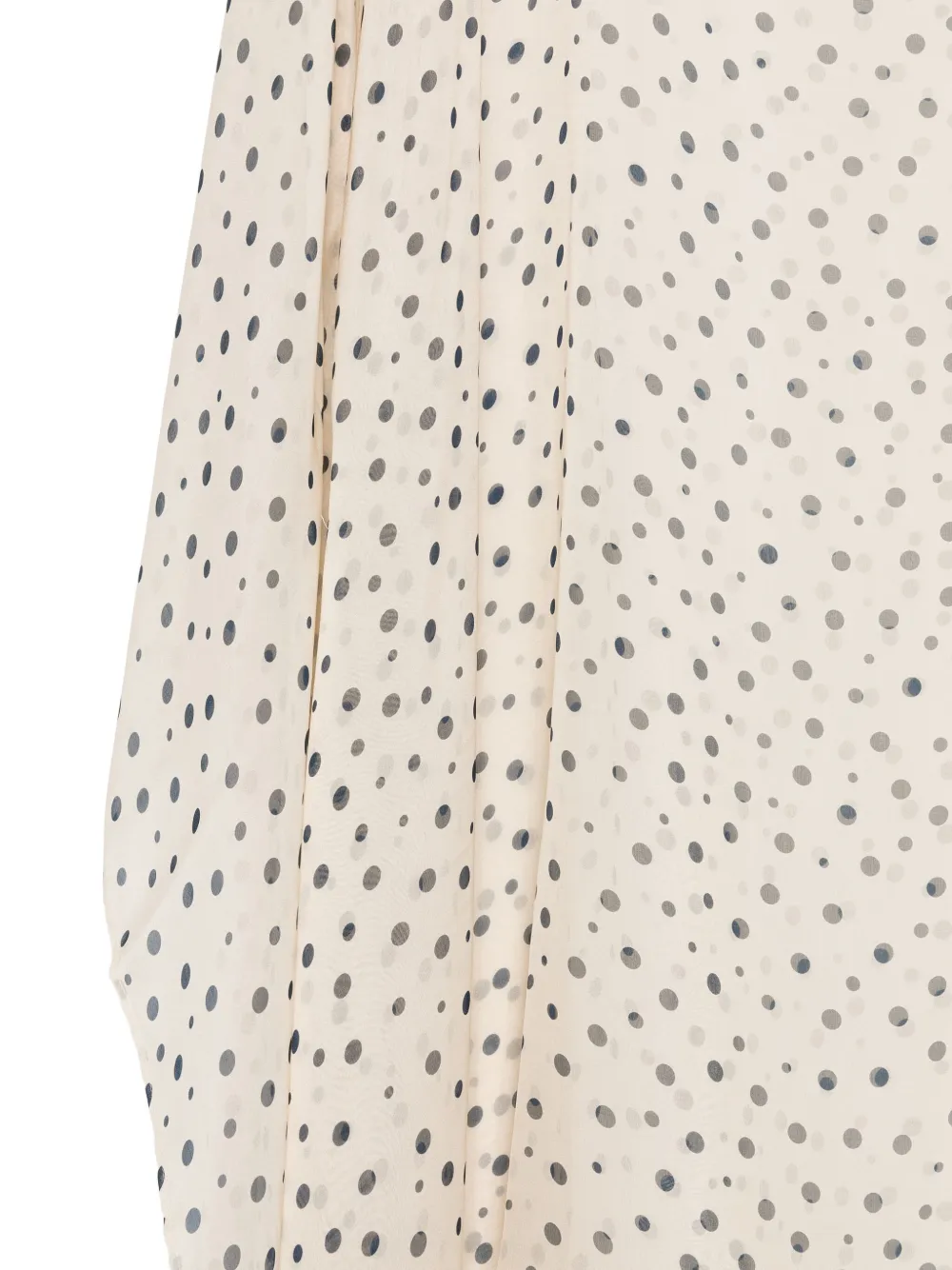 Faliero Sarti Polka-dot Silk Dress In Neutral