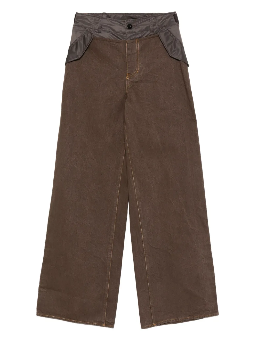 sacai panelled pocket trousers | Brown | Image 1