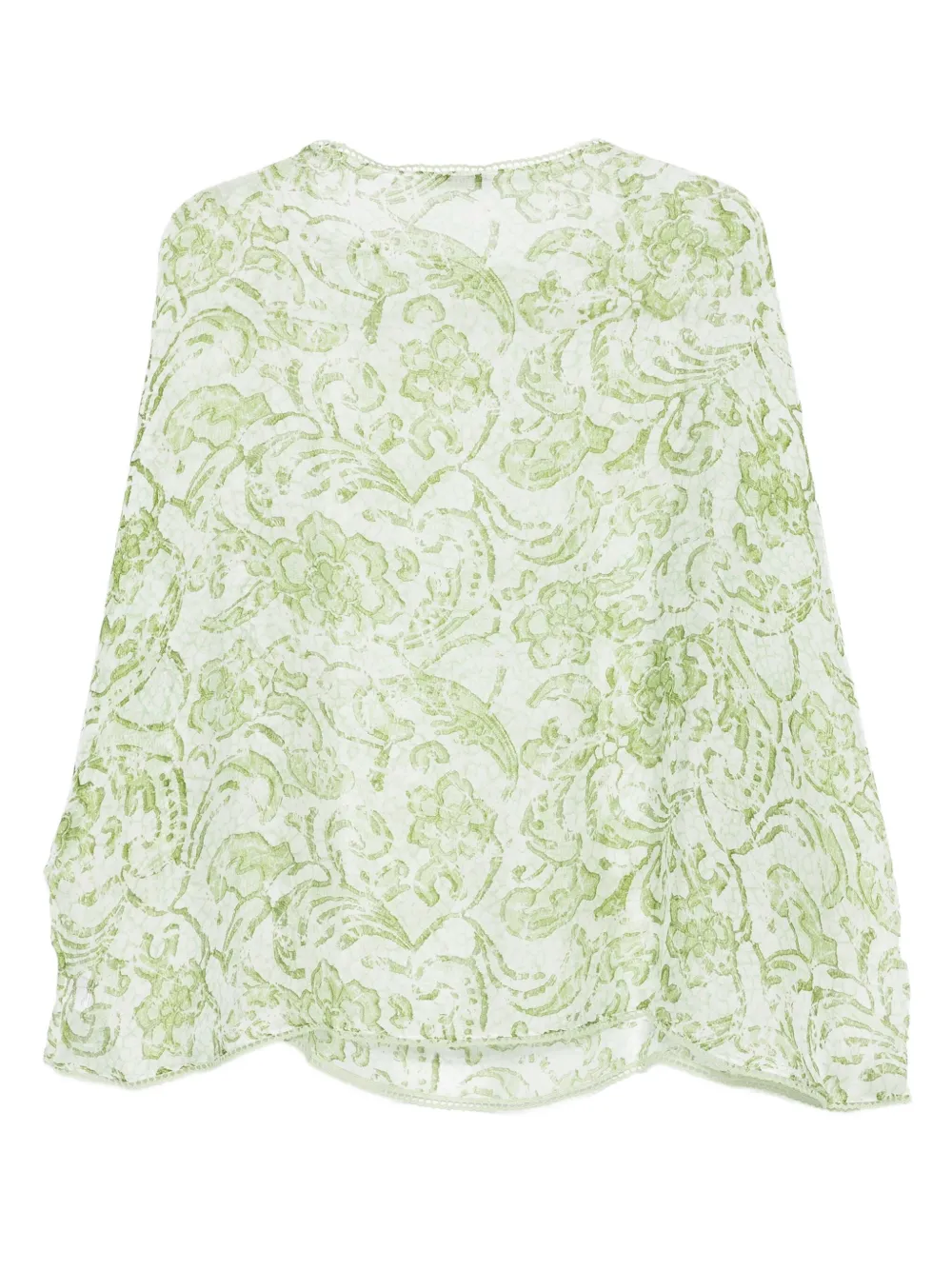 Faliero Sarti floral-print silk dress - Groen