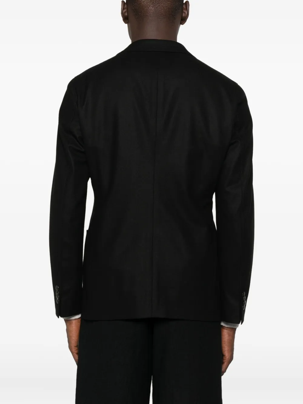 Giorgio Armani Two-button Patch-pocket Jacket In Black
