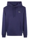 Les Deux logo-patch hoodie - Blue