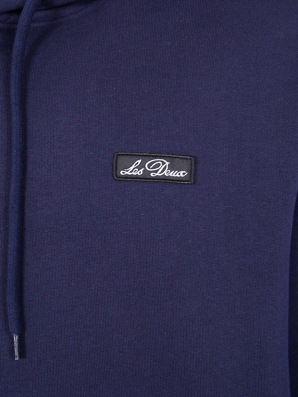 Les Deux Hoodie met logopatch Blauw