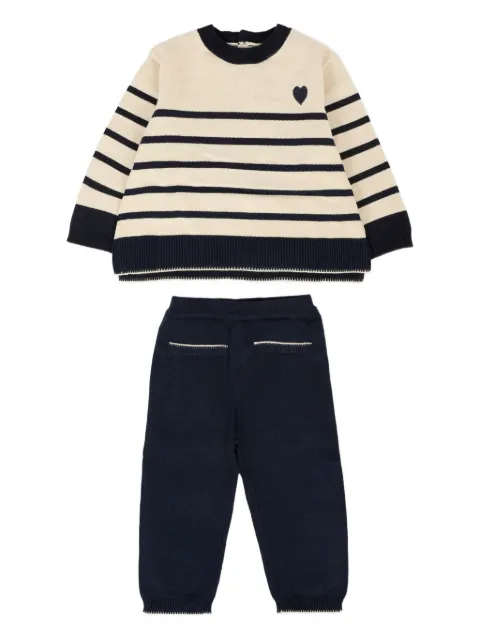Mayoral striped-pattern tracksuit set