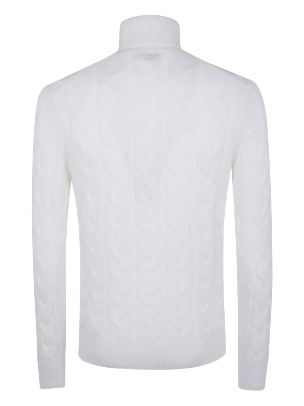 Gran Sasso cable-knit turtleneck sweater - Wit