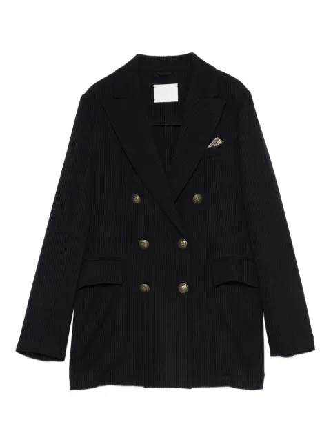 Circolo 1901 pinstriped double-breasted coat