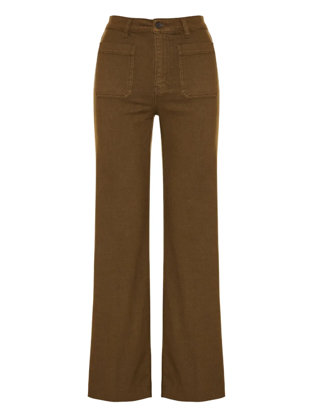FRAME high-waisted front-pocket trousers | Brown | Image 1