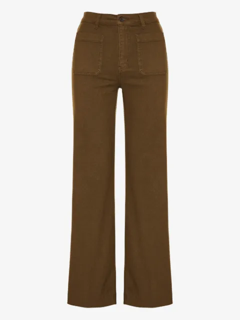 FRAME high-waisted front-pocket trousers