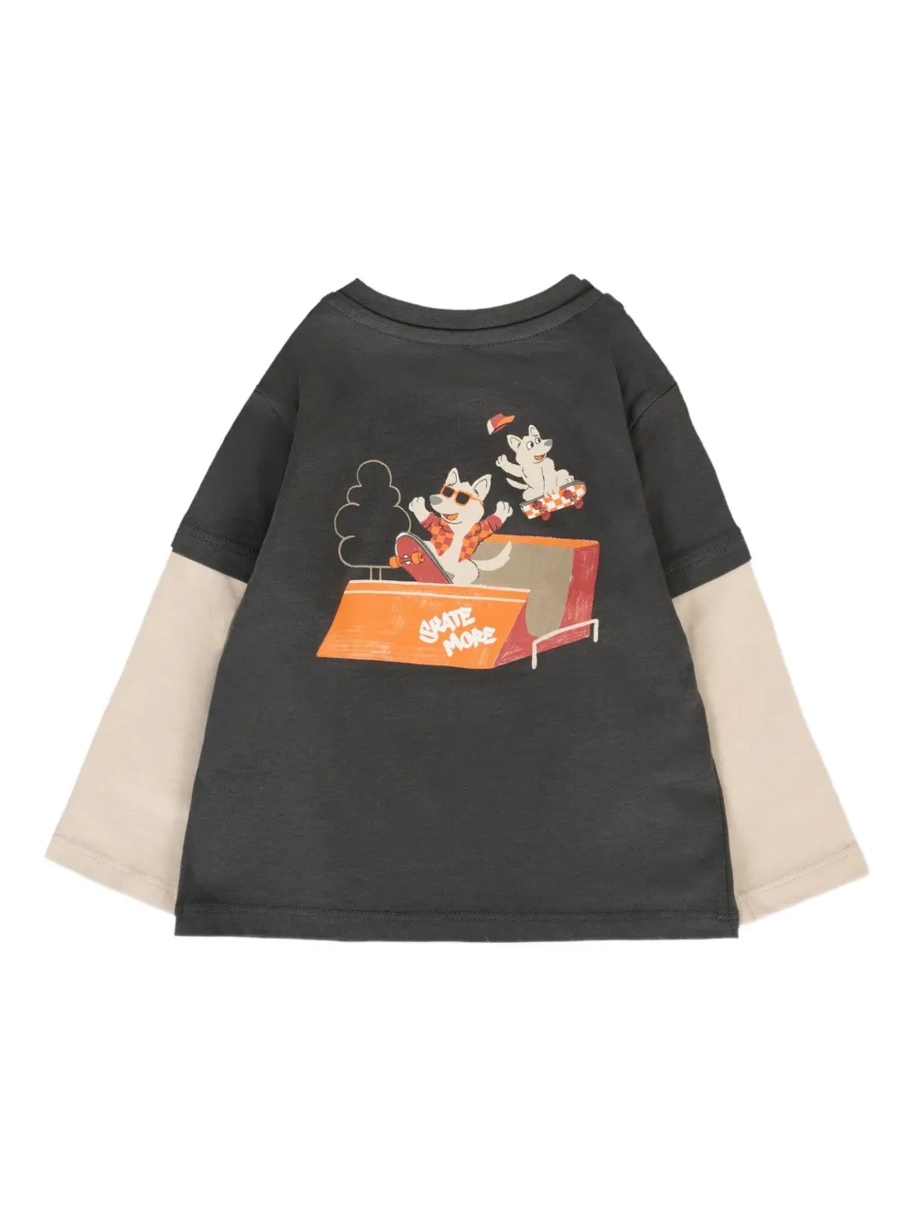 Mayoral T-shirt met lange mouwen en print Grijs