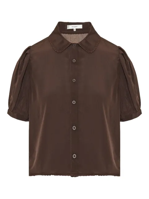 FRAME puff-sleeve buttoned blouse