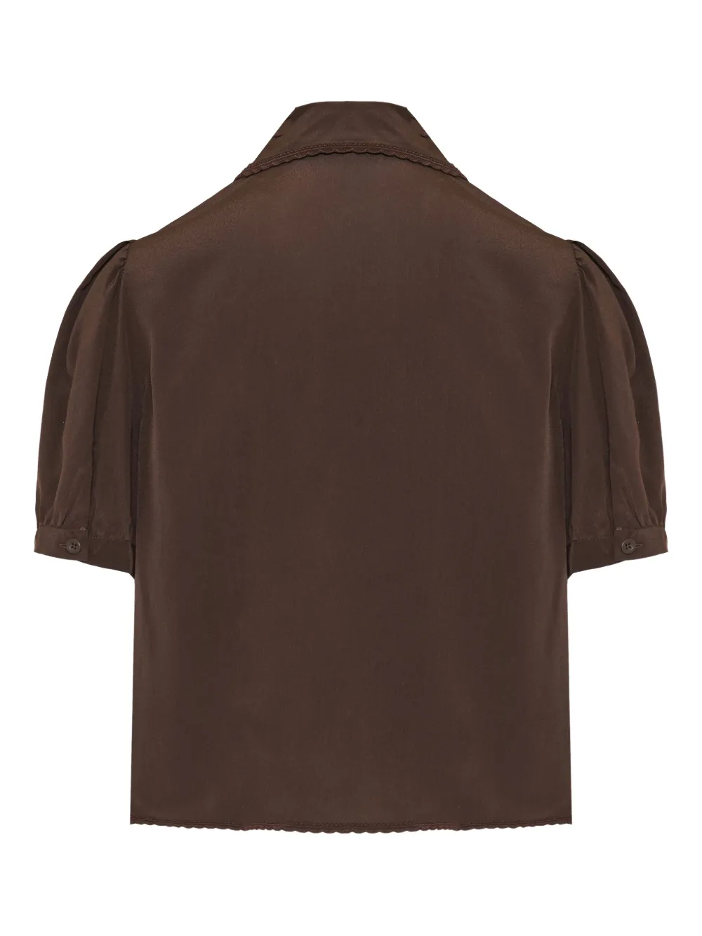 FRAME puff-sleeve buttoned blouse - Bruin
