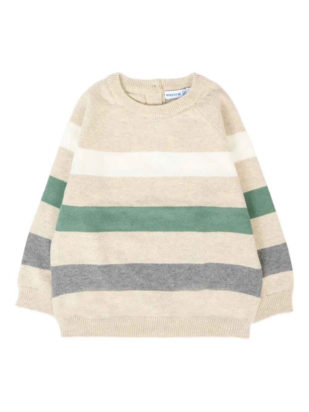 Mayoral Gestreepte katoenen trui Beige