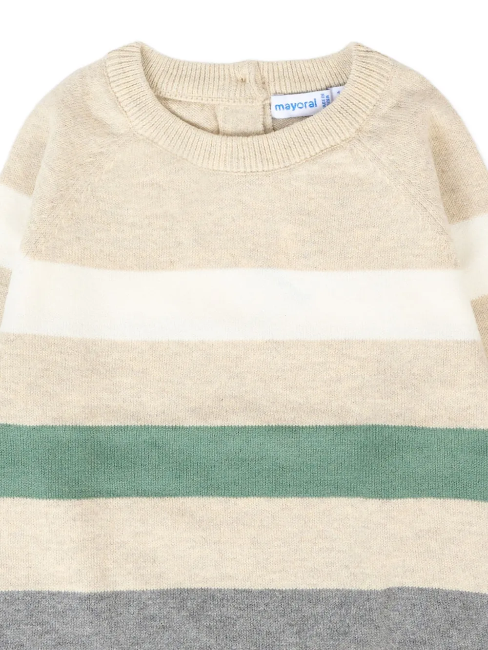 Mayoral Gestreepte katoenen trui Beige