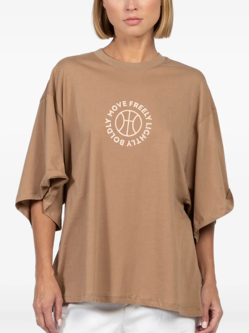 FREEDÉR graphic-print T-shirt - ブラウン FREEDÉR graphic-print T-shirt - ブラウン