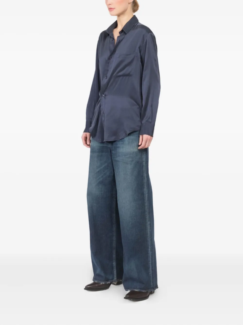 Cissa Pocket-patch Shirt In Blue
