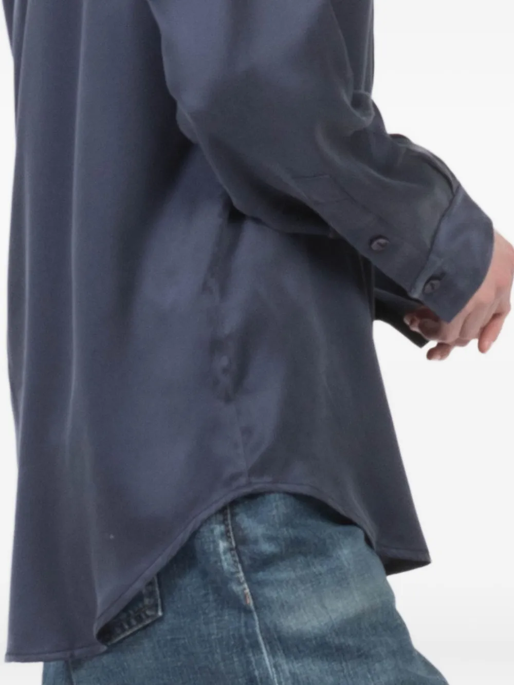 Cissa Pocket-patch Shirt In Blue