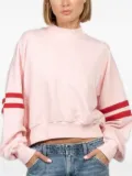 FREEDÉR 1.26 Retro stripe-sleeve sweatshirt - Pink