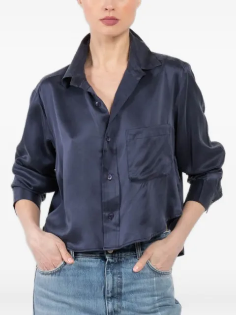 CISSA pocket-detail satin shirt