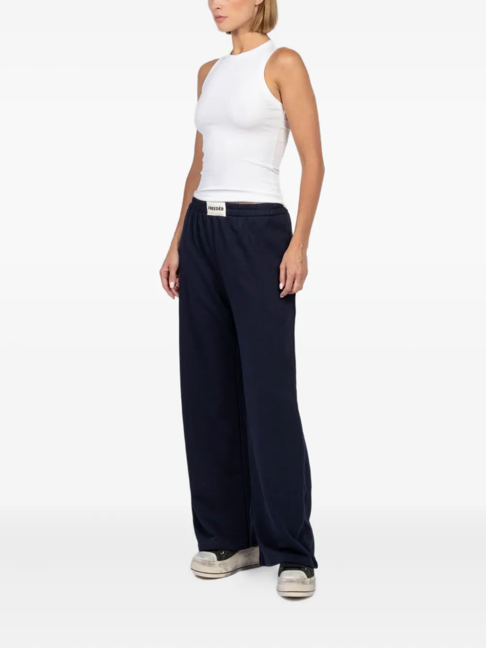 FREEDÉR Trainingsbroek met elastische tailleband Blauw