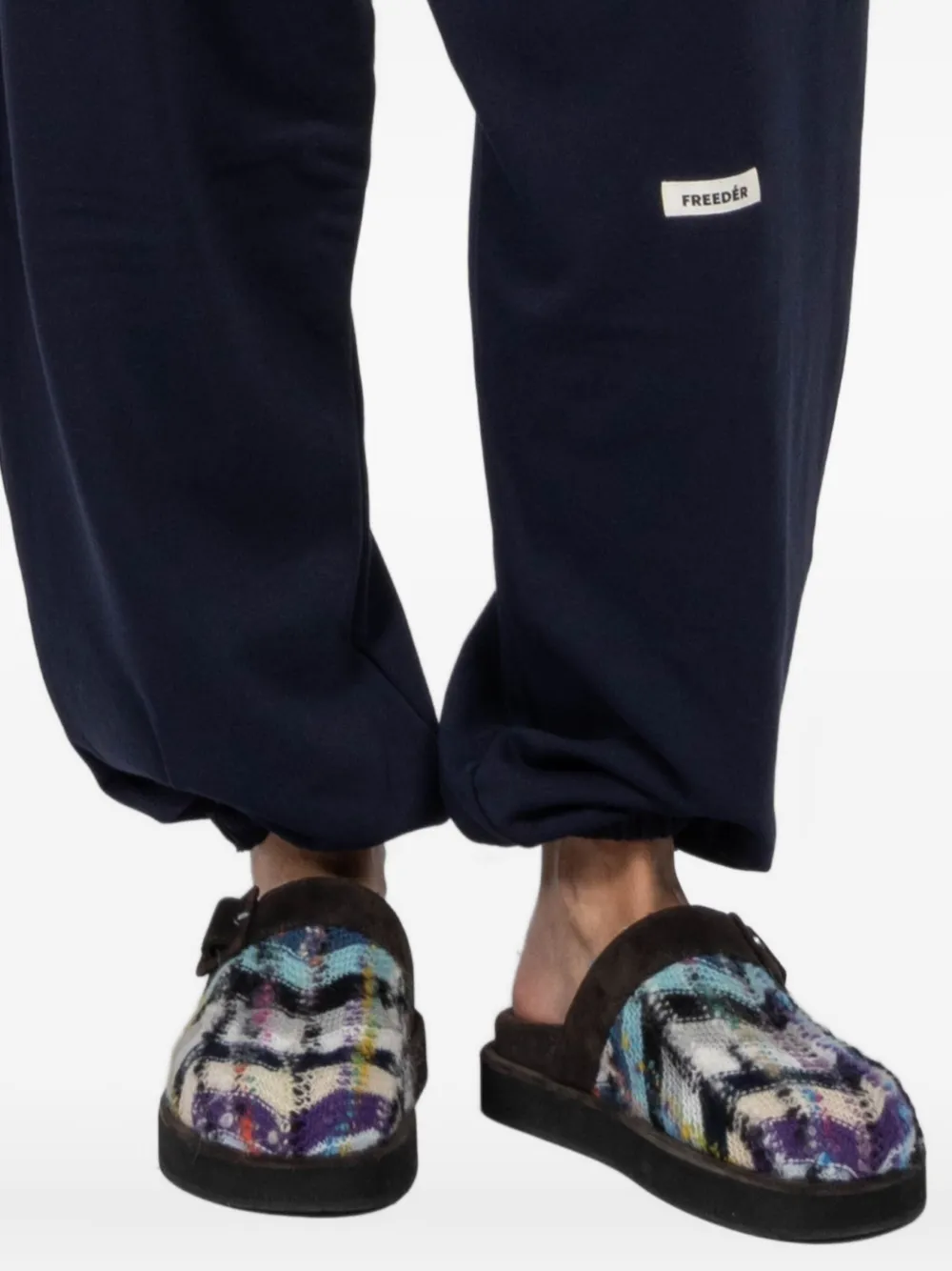 FREEDÉR Joggingbroek met logopatch Blauw