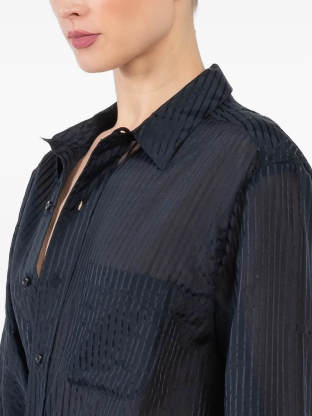 Cissa The Mens Button-front Shirt In Blue