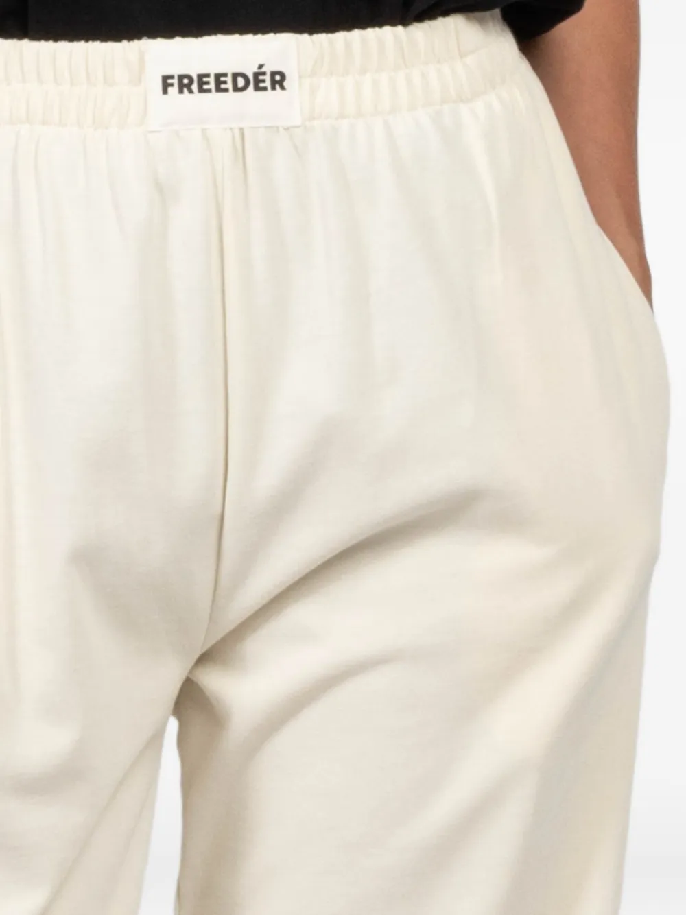 FREEDÉR Trainingsbroek met elastische tailleband Wit