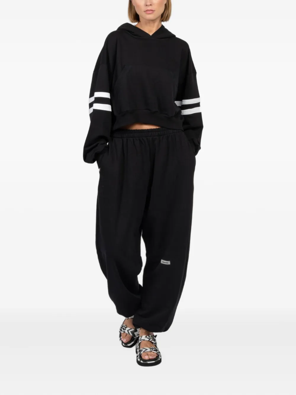 FREEDÉR Joggingbroek met logopatch Zwart