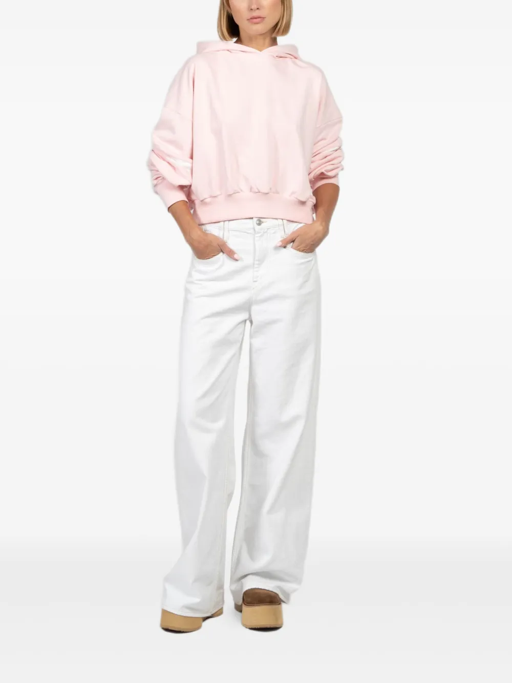 FREEDÉR Cropped hoodie - Roze