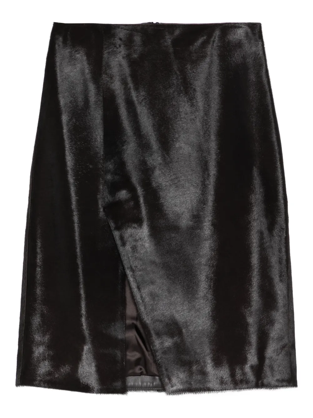 LouLou de Saison Midi-rok met split Bruin