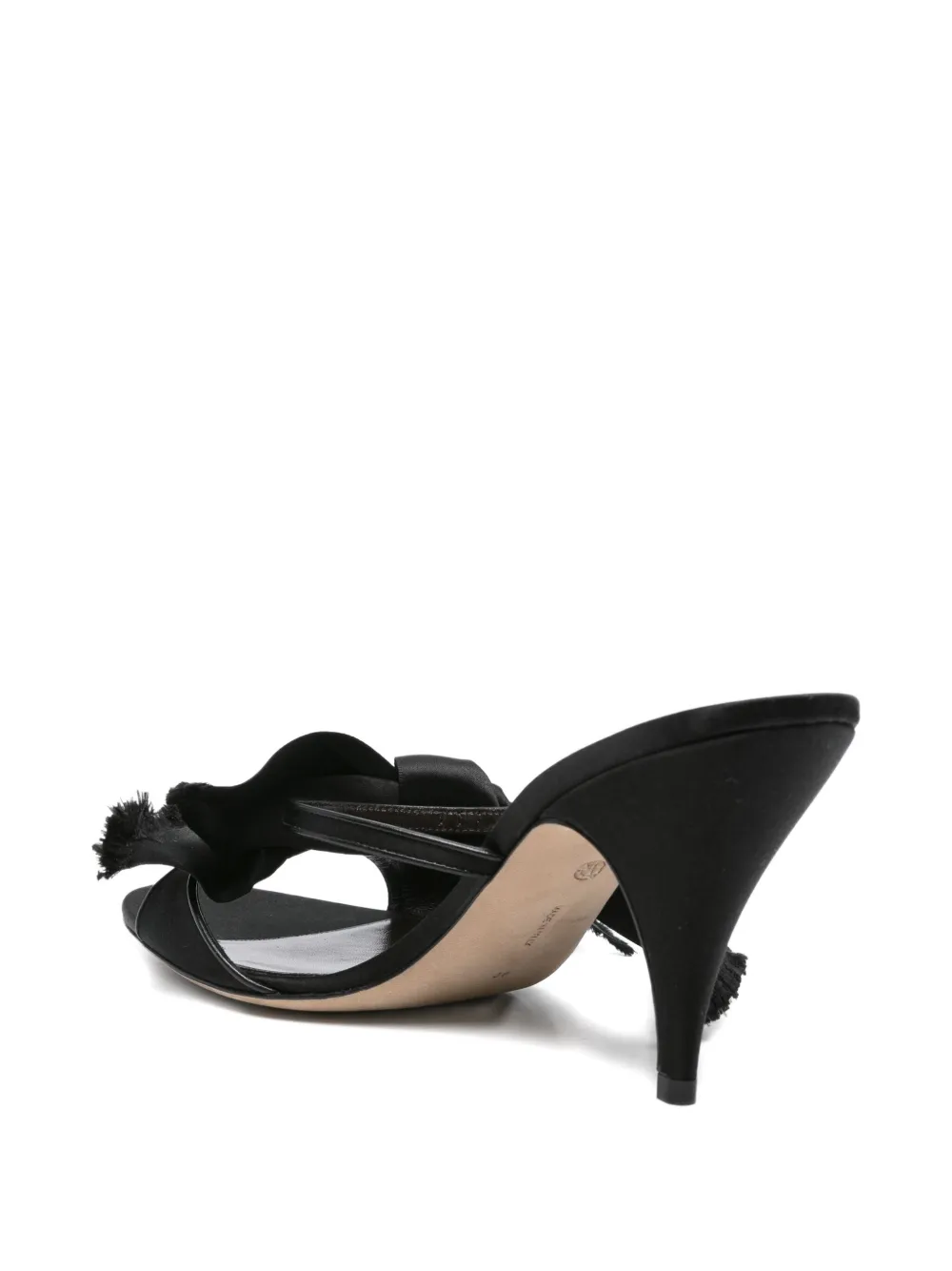 Pre-owned The Row 80mm Vika Bow-detail Mules In Black