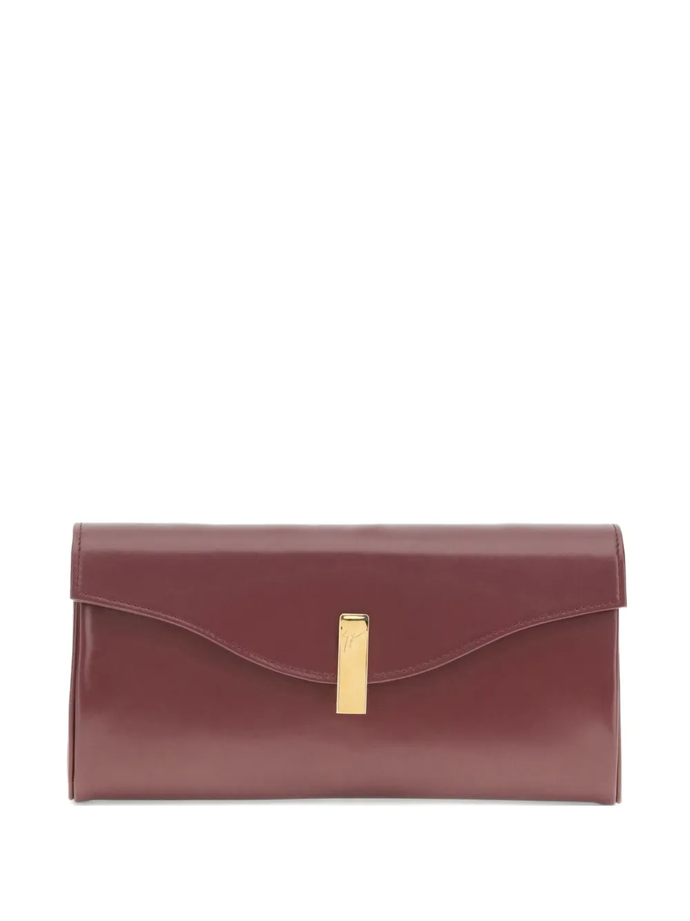 Giuseppe Zanotti Flutie leather clutch bag Bruin