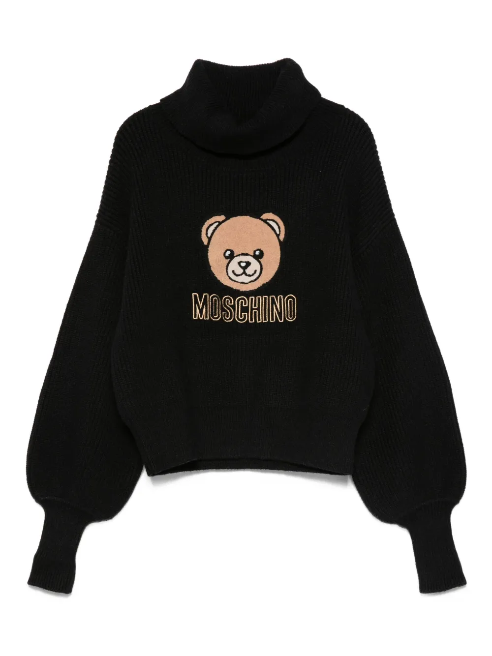 Moschino Kids Coltrui met geborduurde teddybeer Zwart