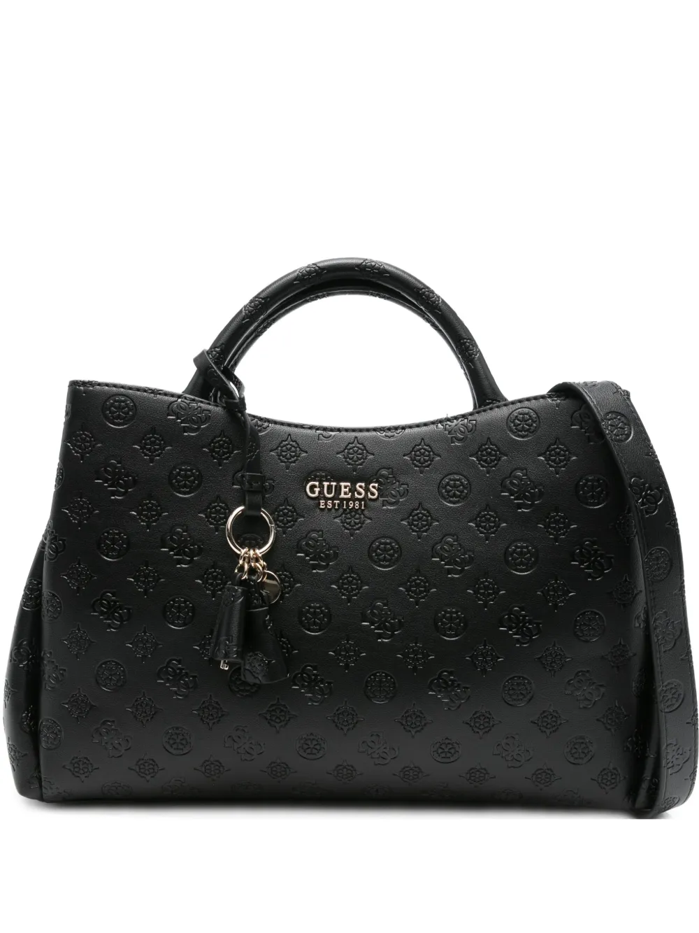 GUESS USA Phoebe 4G Peony logo-plaque tote bag | Black | Image 1