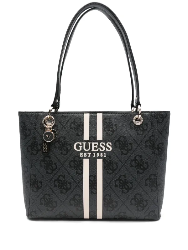 GUESS USA Borsa Tote a Righe Nero FARFETCH IT